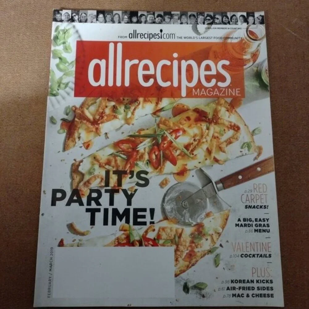 Allrecipes Magazine February/March 2019 Issue Party Snack Recipes & Entertaining